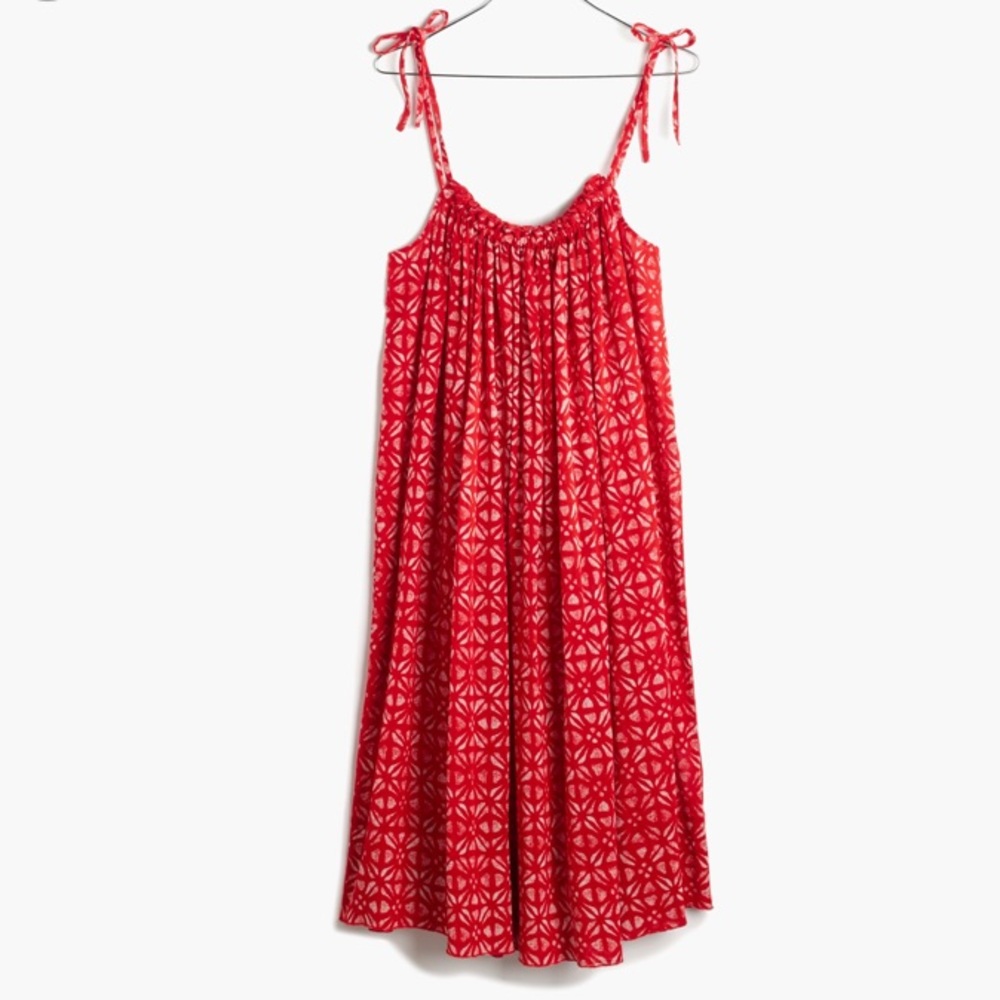Madewell Oahu Cover-Up Dress in Iris Stamp S